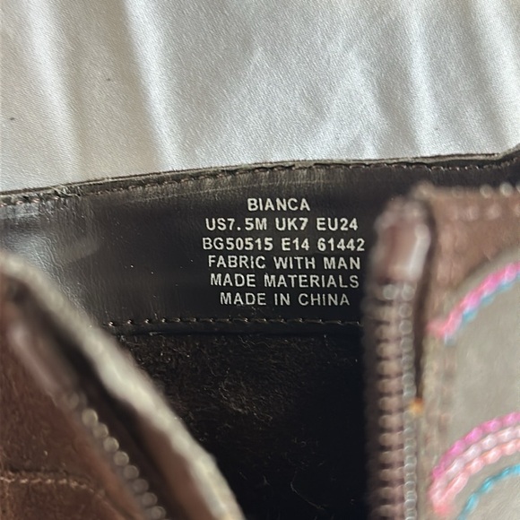 Stride Rite - Brown and Pink Floral Cowboy Boots - Picture 6 of 6